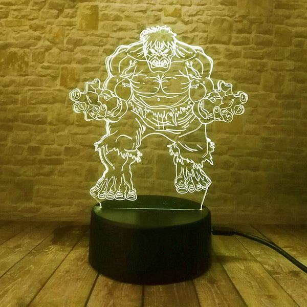 3D Illusion Led Lamp Hulk
