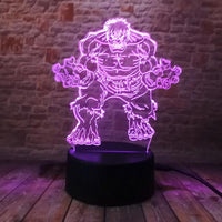 3D Illusion Led Lamp Hulk